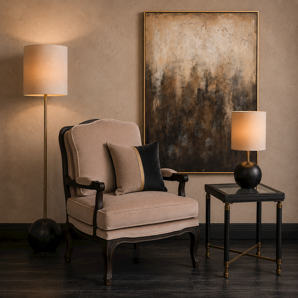 WOOD FRAMED ARM CHAIR 78x85x102cm